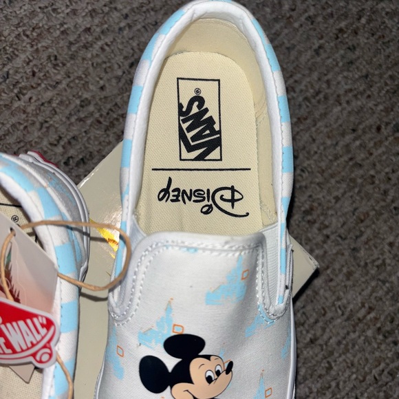 Disney Slip-On Vans - White with Mickey Mouse Design - Picture 2 of 7
